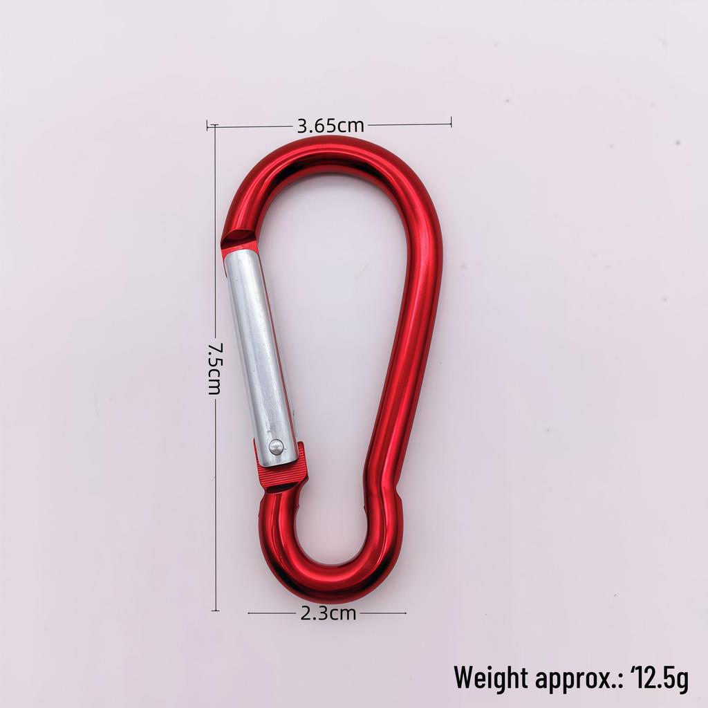 No. 8 D-Shaped Aluminum Carabiner Multi-Function Keychain Quick Release Hook