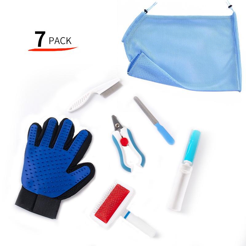 Pet cleaning and grooming tools, cat grooming brush, cat bathing bag, pet shop supplies