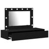 Makeup Table with Mirror Black 100 x 40 x 70 cm Particleboard