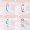 copper Rings Pink Bow Heart Love Ring Star Shape Moon Ring for Women Girl Engagement Weddling Party Jewellery Anniversary