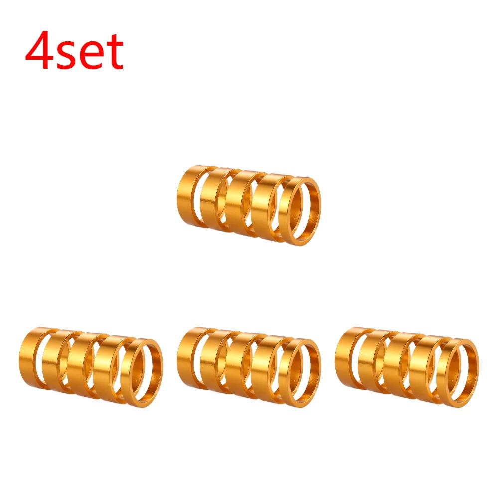 1/2/4set Aluminum Alloy Bike Headset Washer Mountain Bicycle Front Fork Washer Bike Stem Handlebar Spacers Ring Gasket