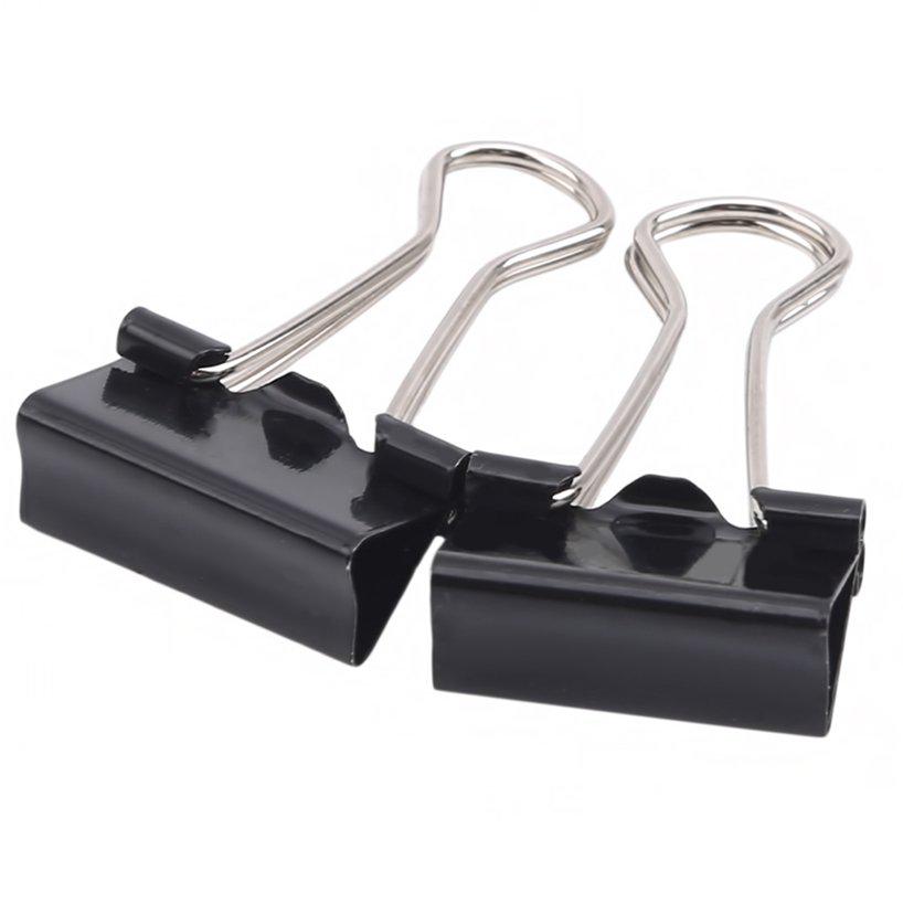 Office Document Clamps Binder Clips Foldback Office Supplies Black Grip Clamps