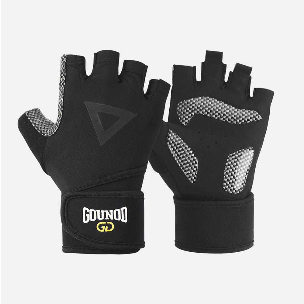 

2Pc/1Pair Gounod Fitness Weight Lifting Wrist Band Gloves Bodybuilding Training Sports Exercise Cycling Gloves Shockproof M