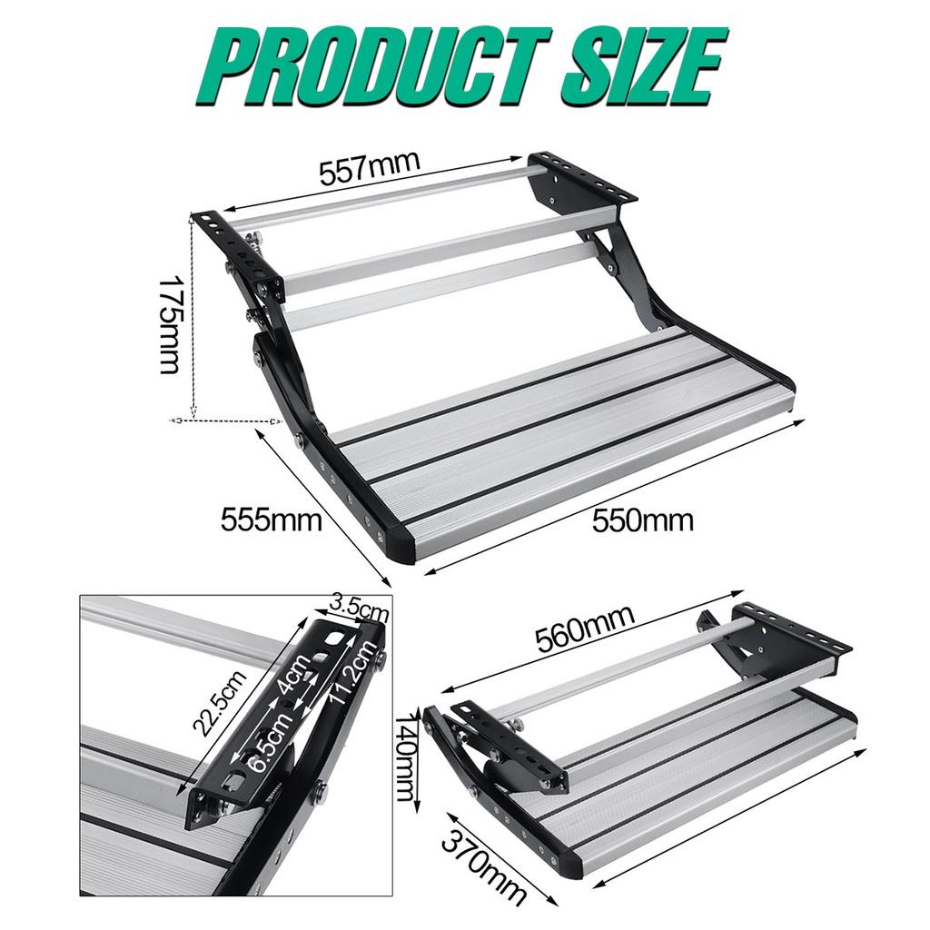Aluminium Steel Manual Caravan RV Camper Motorhome High-strength Carbon Steel New Single/Double Pull Out Step