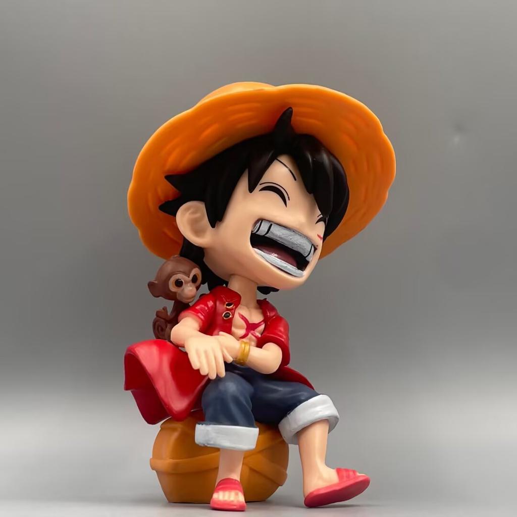 One Piece Q Version Childhood, Monchi D Luffy, Sauron, Sanji, Sitting And Laughing Doll Ornament Bag Figure