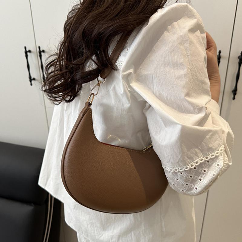 Yogodlns New Fashionable High-end Moon-shaped Baseball Bag Showing Luxury Women's Single Shoulder Bag Elegant Lady Handbags