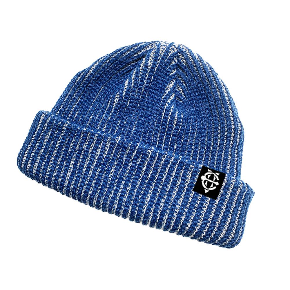 EIGHTVOLUME Ev Double Ribbed Short Beanie (Blue)