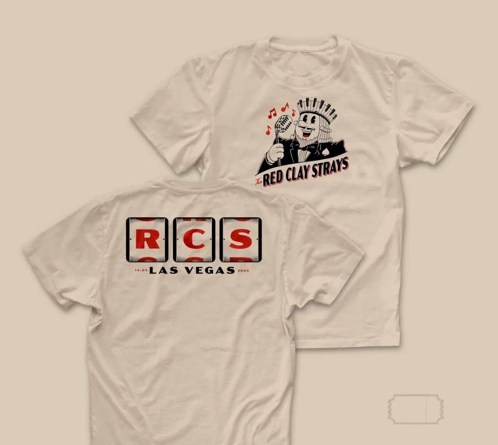 The Red Clay Strays Las Vegas 5. prosince 2025 Koncertní tričko S141 Unisex tričko