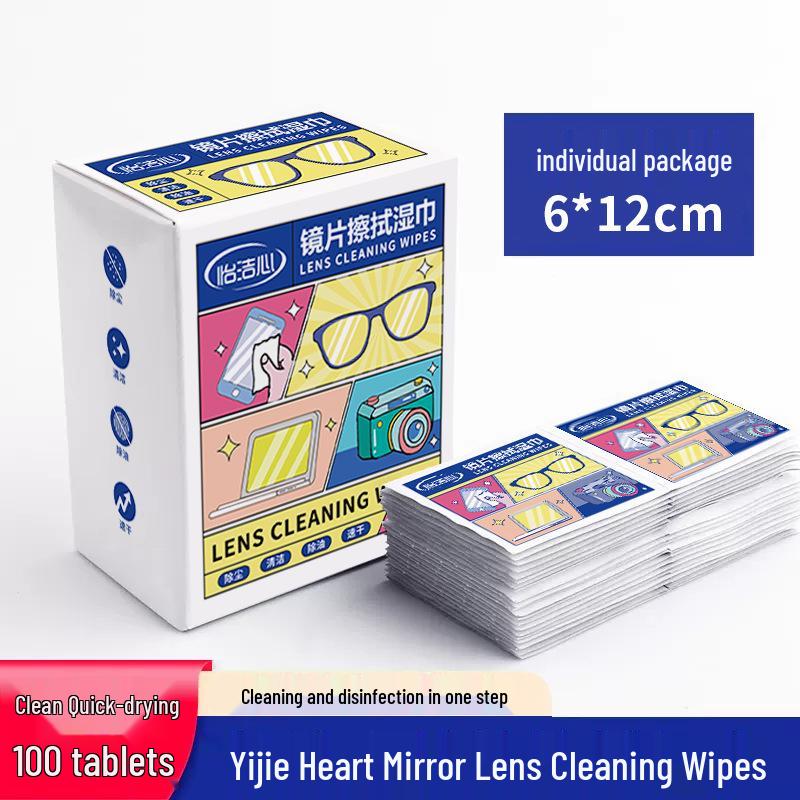 Anti-Fog Quick-Dry Lens & Screen Wipes - Disposable, Oil & Dust Removal
