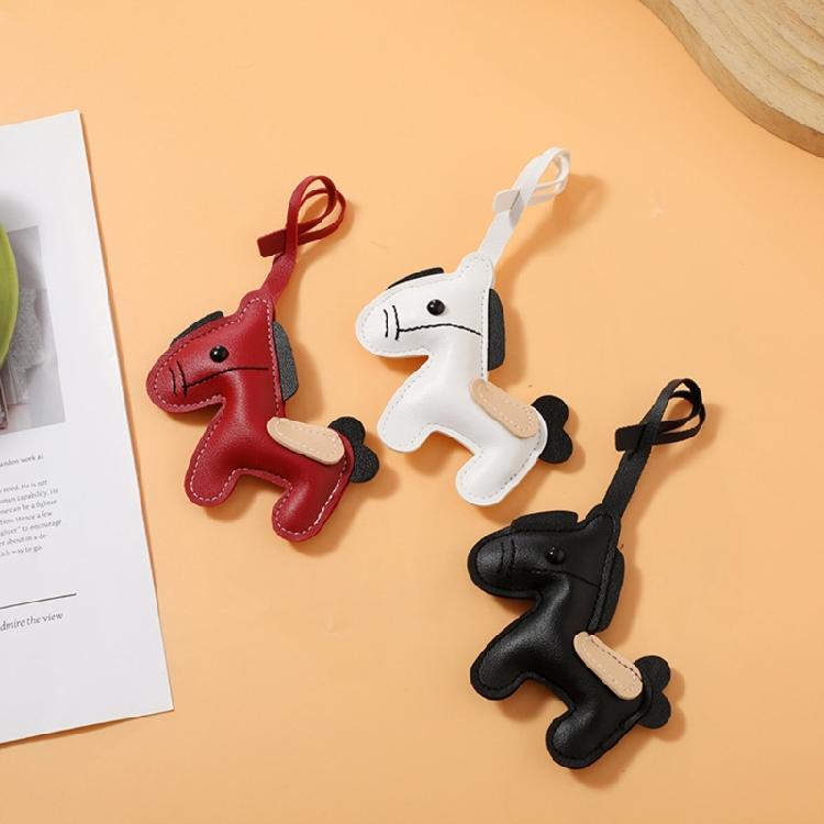 Artistic Horse Accent PU Keychain Accessory Wear Resistant Practical Key Organiser Charm with Delicate Craftsmanship