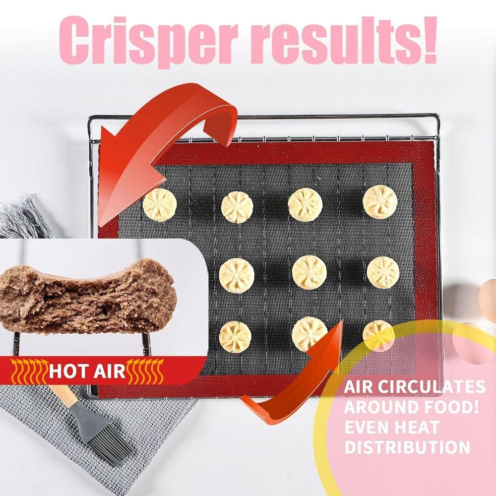 1/2 ks žáruvzdorná perforovaná silikonová podložka na pečení Kuchyňské potřeby na pečení