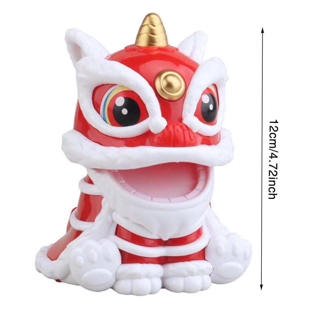 Cute Chinese Lion Statue Small New Year Figurines Spring Festival Party Home Decorations Coffee Table Auto Car Ornaments