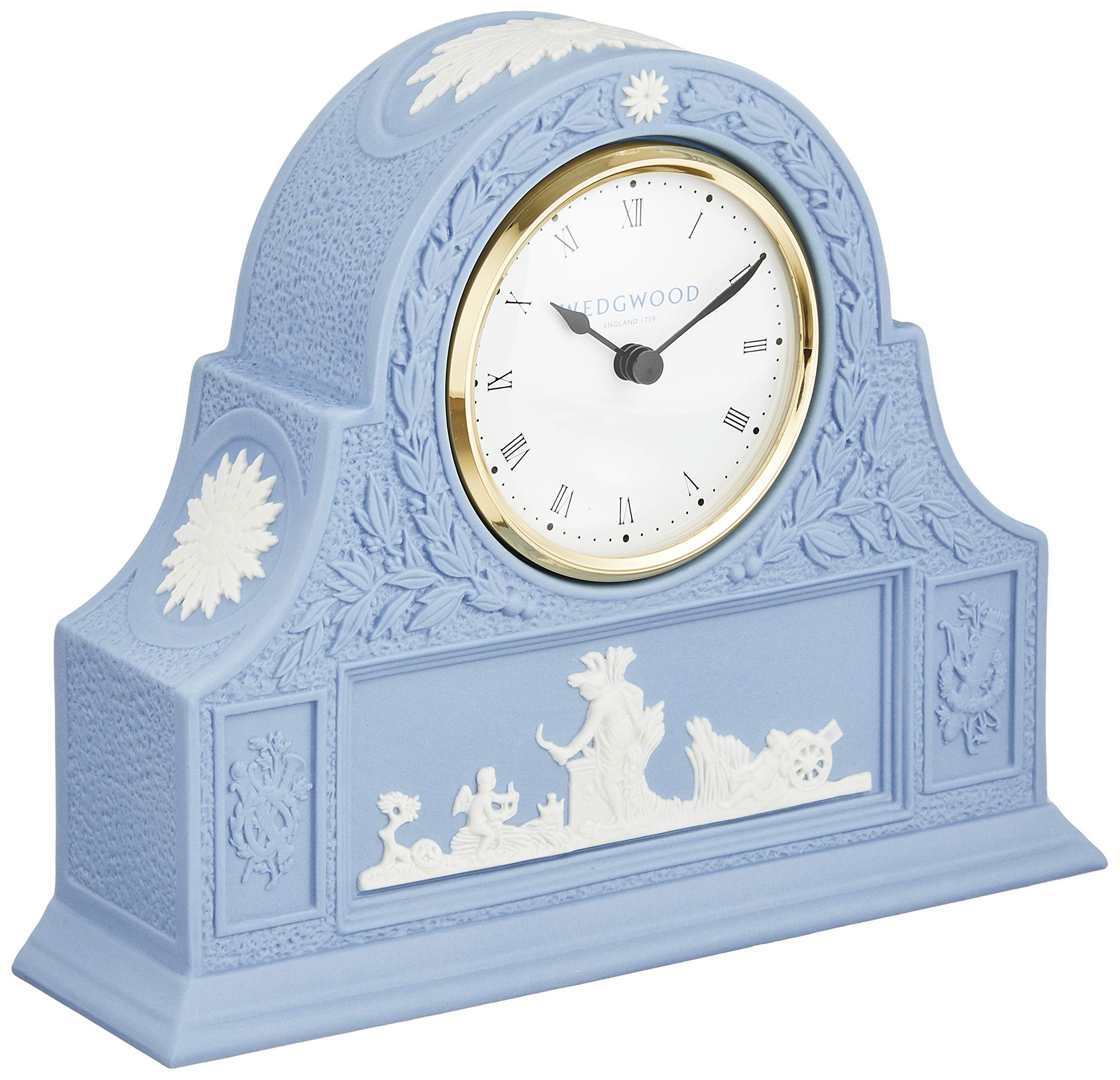 

[Officially Imported] Wedgwood Jasper Pale Blue Mantle Clock, Wedding Gift, 51410000754