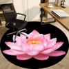 1pc Lotus Flower Chair Carpet for Office, Round Non Slip Durable Large Size Office Carpet, Suitable for Office
