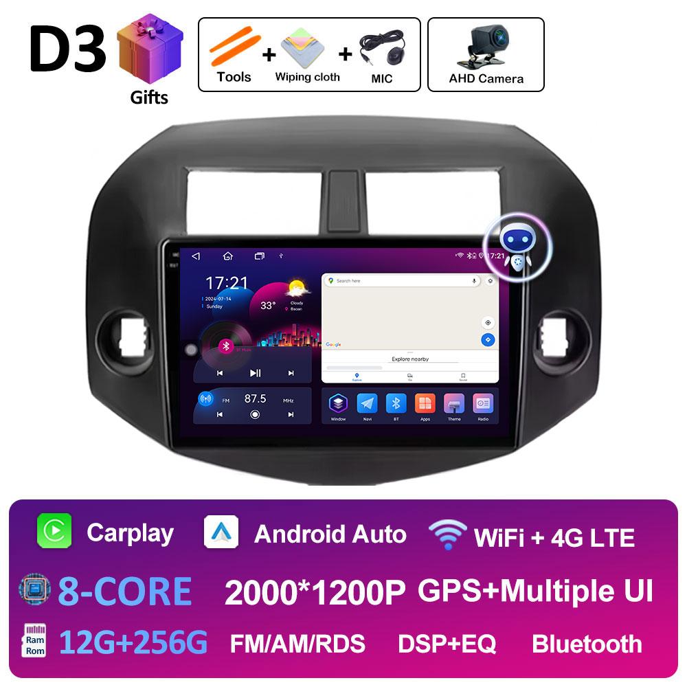 Android Auto Wireless Carplay For Toyota RAV4 3 XA30 2005 2006 2007 2008 2009 2010 - 2013 Car Video Radio Multimedia Player WIFI