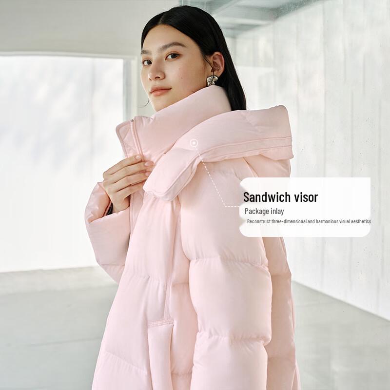 Aolaiyi Women's 2025 Winter Puff Long Hooded Duck Down Jacket