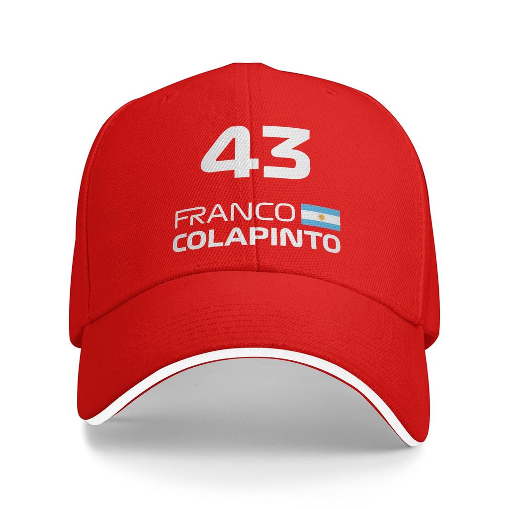 Cappellino da Baseball Estivo Uomo Racing Colapinto Franco FC43 Sole Cappelli Hip Hop Logo Personalizzato Regolabile Casual Escursionismo Pesca Cappellino Snapback