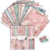 24 Blatt Blumendruck Scrapbook-Papier 6 Zoll Hintergrundpapier Dekoratives Papier Bastelbedarf DIY