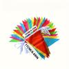 500/300/100Pcs Flags Colorful Pennant Banner Flags Triangle Flags, Garland for Theme Birthday Party, Outdoor Event Anniversaries