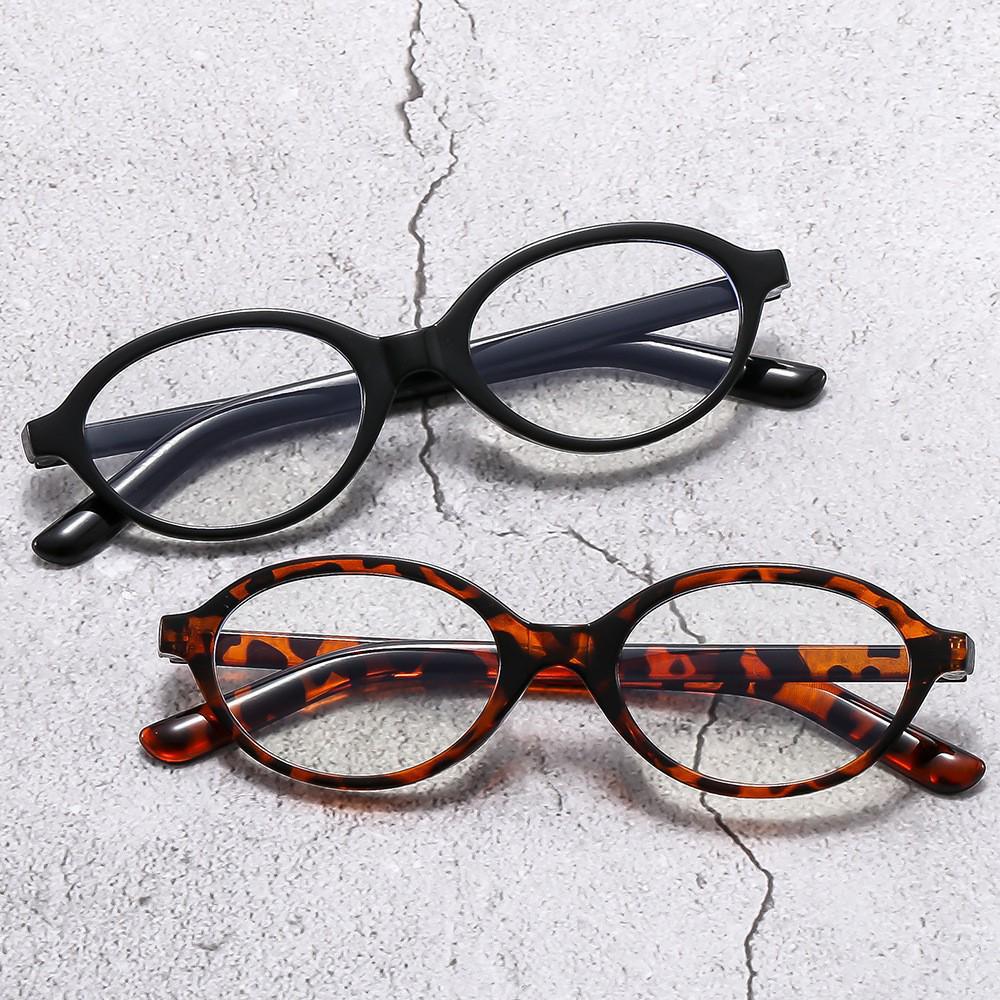 Retro Women's Oval Anti-Blue Light Lightweight Decorative Glasses