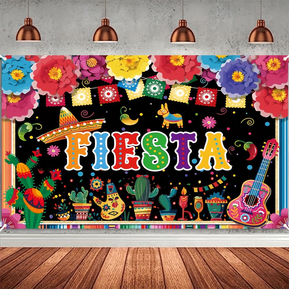 The vibrant Mexican carnival party banner - 70.8 inches x 43.3 inches colorful carnival decorations in various colors.zyc