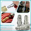 10Pcs Euro Air Compressor Fitting Kit - 1/4" Bsp Male/Female Couplers, Quick Release, Steel Zinc Plated Rust-Resistant