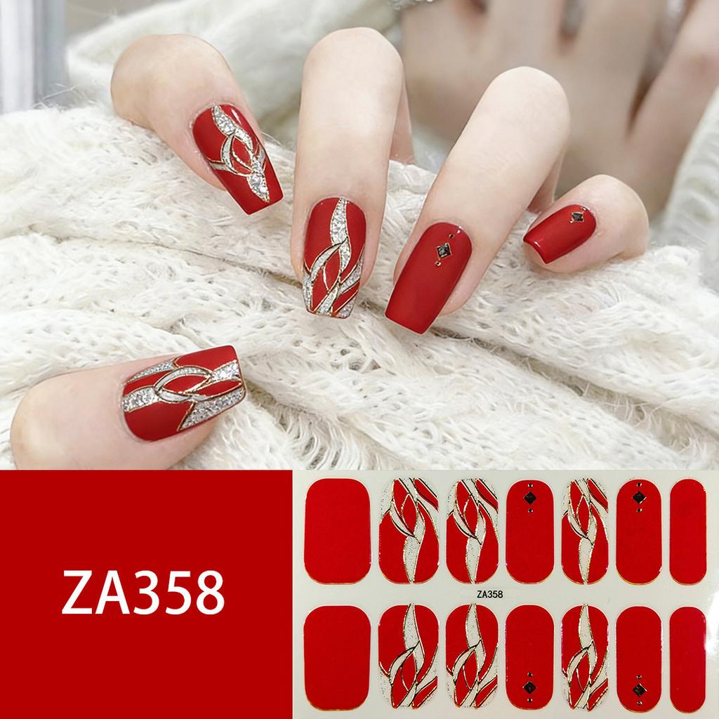 ZA Skin Brightening Waterproof No-Cure Full Cover Gel Nail Wraps, Luxury Minimalist Nail Stickers, Nail Patch Films