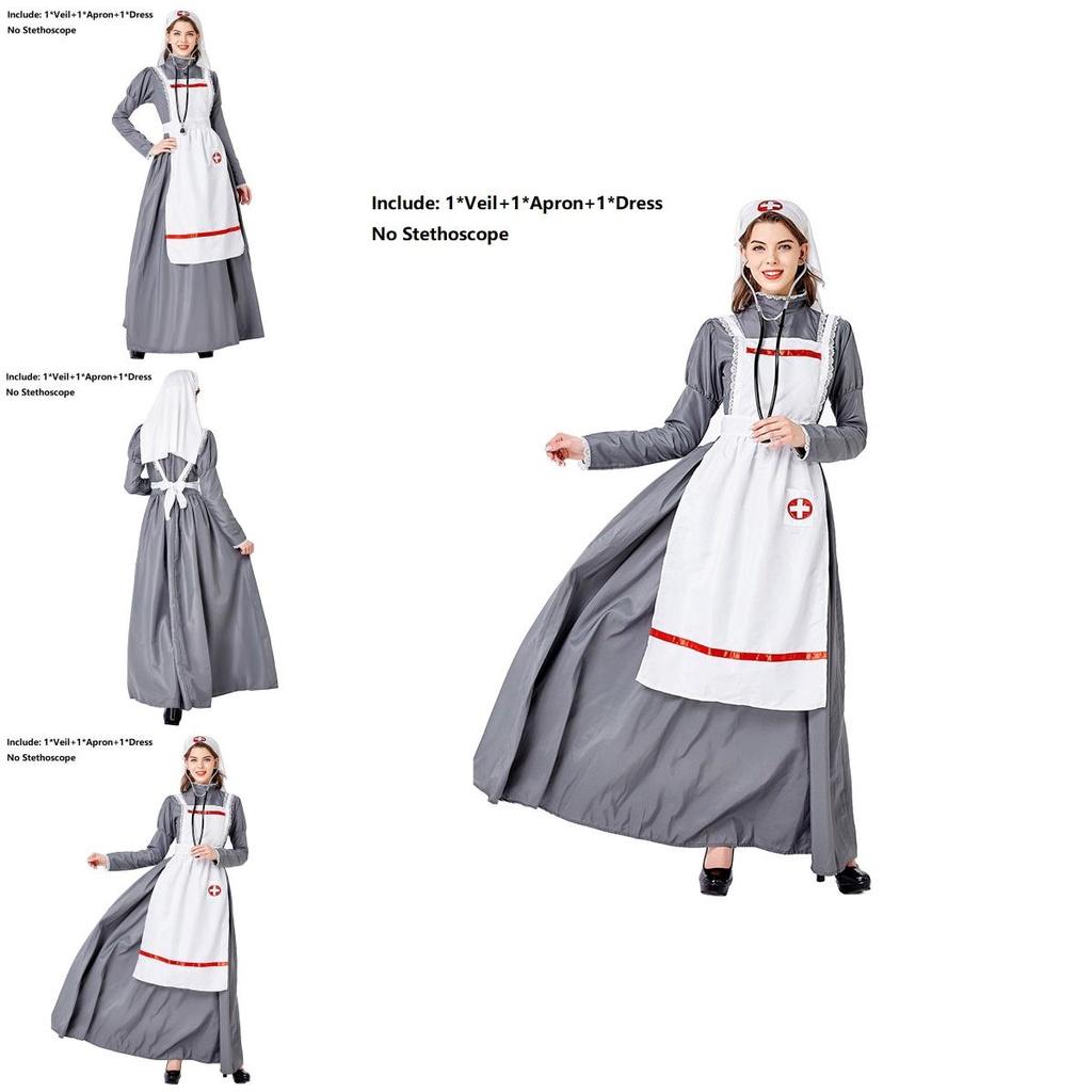 Enchanting Medieval Medical Maxi Dress For Women Perfect For Halloween Parties