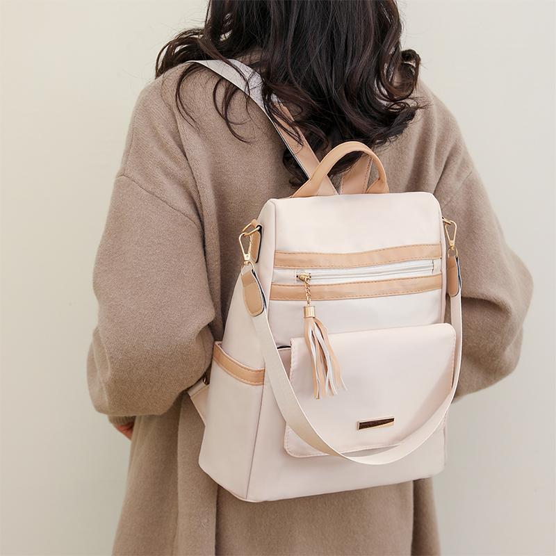 Women's Backpack Solid Color Patchwork Travel Backpack