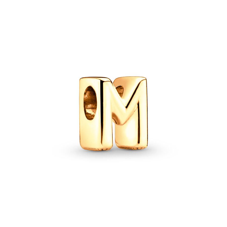 Sparking Gold Plated 26A-Z Letter Charm Beads Dangle Fit Genuine Copper Design Snake Arm Bracelet Necklace Bead For DIY Style Jewelry Women Gift
