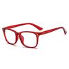 Rice Nails Anti-blue Light Square Computer Glasses for Women Men Short-sight Eyewear PC Prescription 0 to -6.0