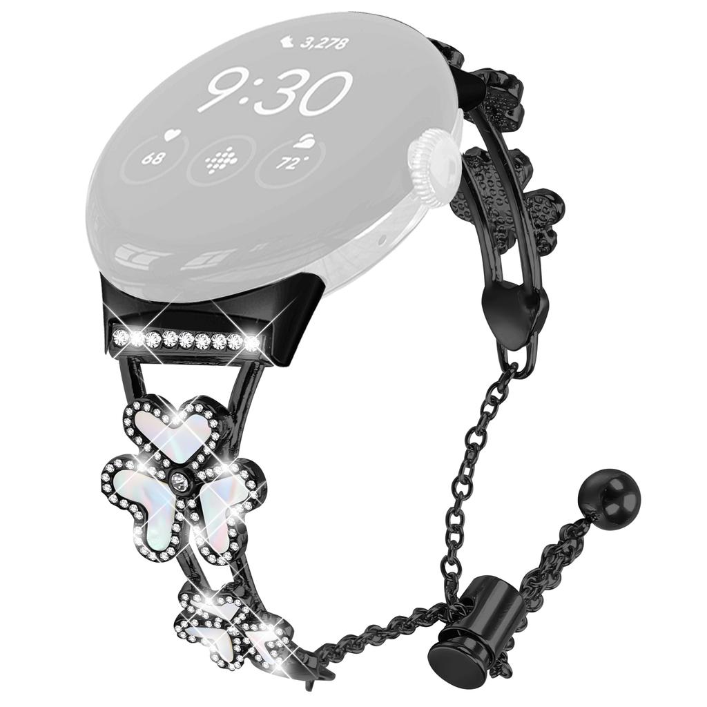 Metal Band Heart Clover Decor For Google Pixel Watch 3 41mm/Pixel Watch 2/Pixel Watch Watchband Bracelet Replacement