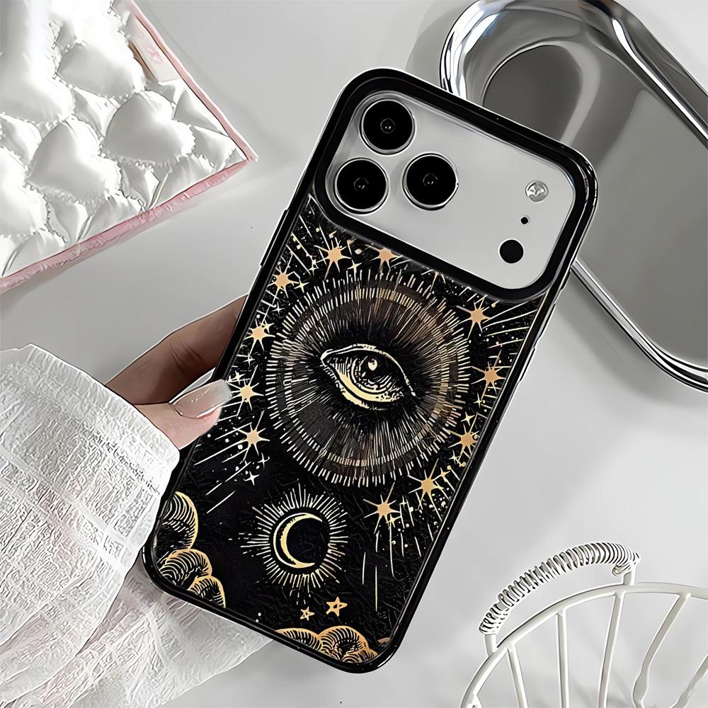 Sun And Moon Eye Pattern Phone Case For IPhone 17 Air 16 15 14 13 12 11 Pro Max XR 14 Plus Shockproof Protective Cover