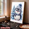 Frameless Pearl Painting Kit Cute Penguin Aesthetic Wall Art DIY Sparkling Bead Canvas Room Decor Creative Craft
