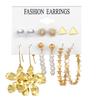 IF ME Retro Butterfly Tassel Pearl Earrings Set Elegant Gold Earring Women Fashion Jewelry Accessories