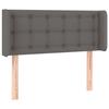 VidaXL Tête de Lit à LED Meuble de Chambre à Coucher Accessoire de Lit Simple Tête de Cadre de Lit Intérieur Gris 3123312