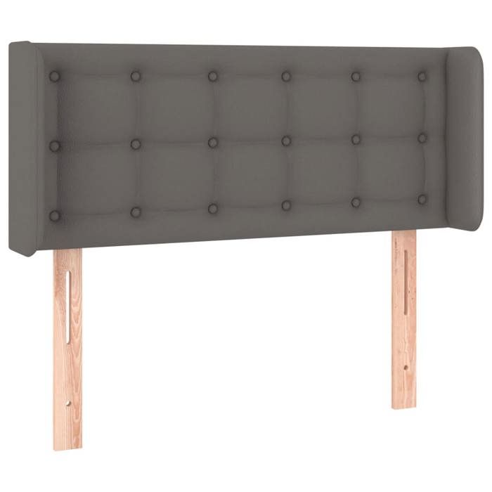 VidaXL Tête de Lit à LED Meuble de Chambre à Coucher Accessoire de Lit Simple Tête de Cadre de Lit Intérieur Gris 3123312