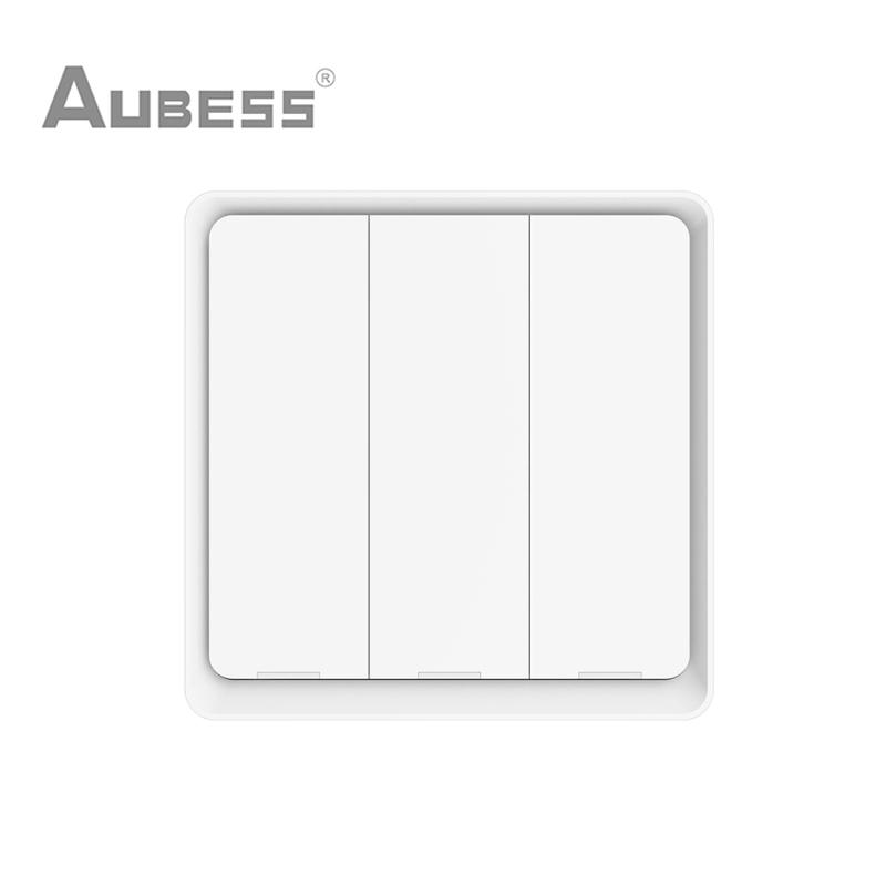 AUBESS Tuya ZigBee Smart Scene Switch 4 Gang 12 Scene Switch Push Button Controller Funcționează cu Smart Life App ZigBee Gateway