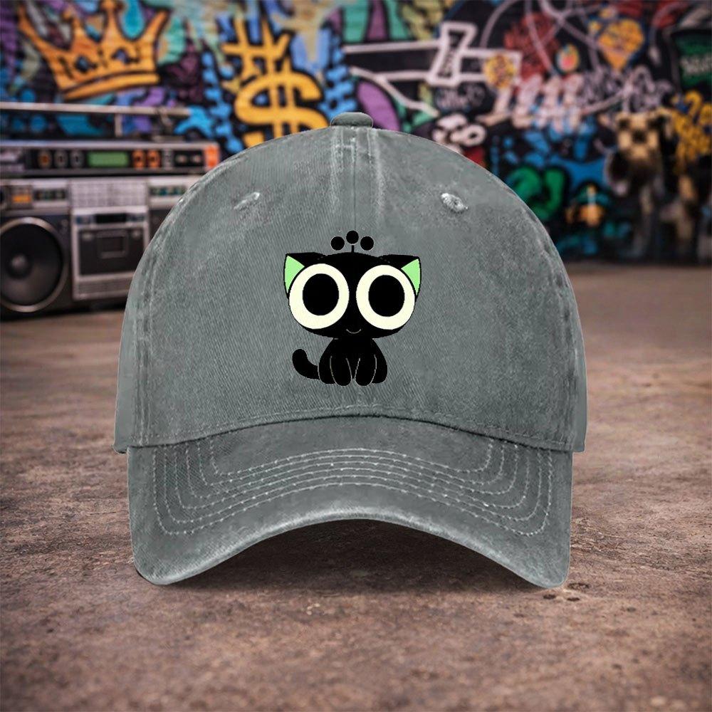 Pc Unisex Luo Xiaohui Cartoon Vintage Washed Baseball Cap  UnisexS Trendy Hat  Versatile Duckbill Cap  Fun Print  Unique Birt