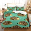 Lovely Animal Hedgehog Bedding Set 3D Print Comfortable Queen King Single Duvet Cover Set Home Textile Decoration Scenery