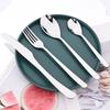4pcs High-quality Stainless Steel Tableware Set Shiny Silver Flatware Knife Fork Coffee Spoon Dinnerware Set Kitchen Party Silverware