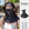Breathable Sun Protection Mask UV Protective Elastic Riding Face Cover Korean Style Thin Ice Silk Mask Outdoor Sports