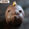 200ml Elegant Yixing Purple Clay Teapots Handmade Animals Ingot Pig Pot Raw Ore Purple Gold Mud Kettle With Filter Zisha Tea Set
