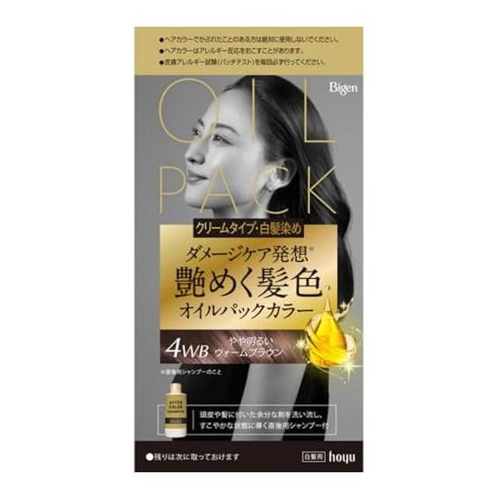 [Grey Hair Dye for Women] Bigen Oil Pack Color 4WB Slightly Bright Warm Brown hoyu Hoyu Hair Color for Gray Hair bigen Bigen (Quasi-drug)