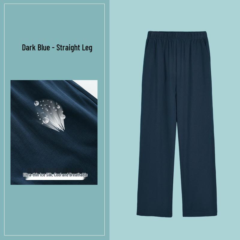 Kids' Navy Blue Ice Silk School Sports Pants and Casual Gray Pants for Toddlers To Older Children