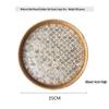 Handmade Rattan Round Light Luxury Tray for Picnic, Fruit, and Candy Storage in the Living Room or Restaurant.