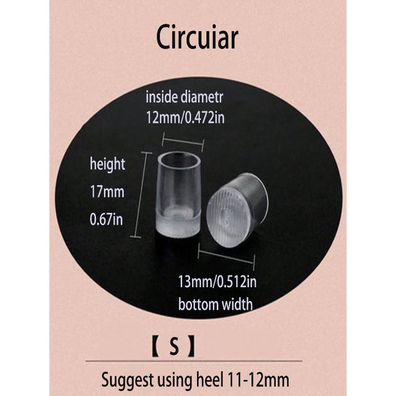 1 Pair High Heel Protectors, Replacement Stiletto Tip Covers, Quiet Anti-Noise Strips, Wear-Resistant Heel Repair Pad, Sole Protector