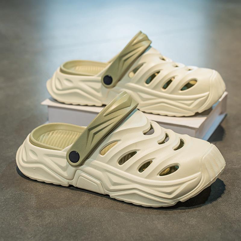 

Men s High-quality Casual Sandals Summer New Breathable Hollow Hole Shoes Outdoor Beach Shoes Fashion Dual-use Driving Slippers 45-46