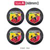 4pcs 56mm 60mm 65mm Car Wheel Center Emblem Hub Caps Stickers For 500 Punto Abarth Stilo Palio Bravo Doblo Aegea Strada