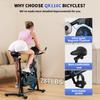 Exercise Bike QK116C, 6KG Flywheel, Adjustable Seat & Handlebar, LCD Monitor, Black-Red, 120KG Max Load Cycling Bikes For Home